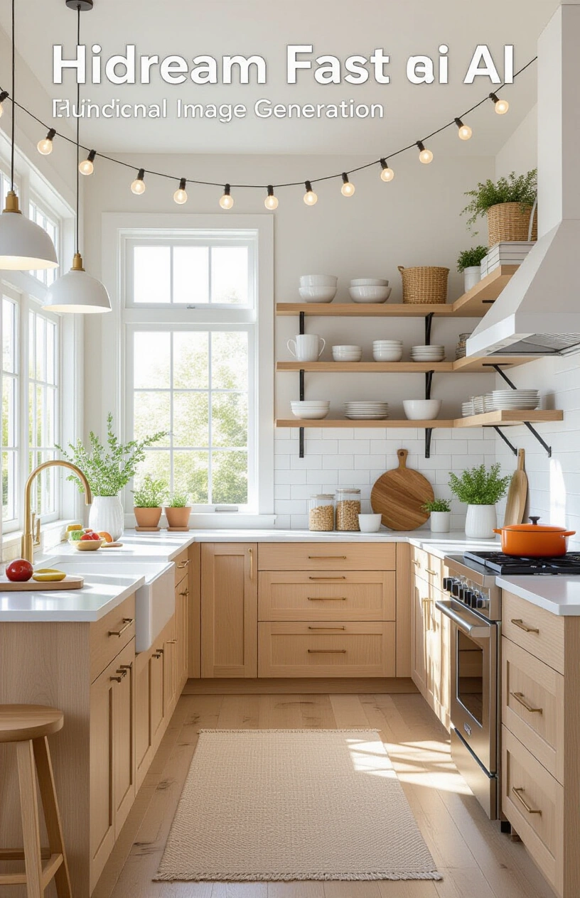 How to Style Your Open Shelving in the Kitchen (20 ideas) - Adding String Lights for a Cozy Ambiance