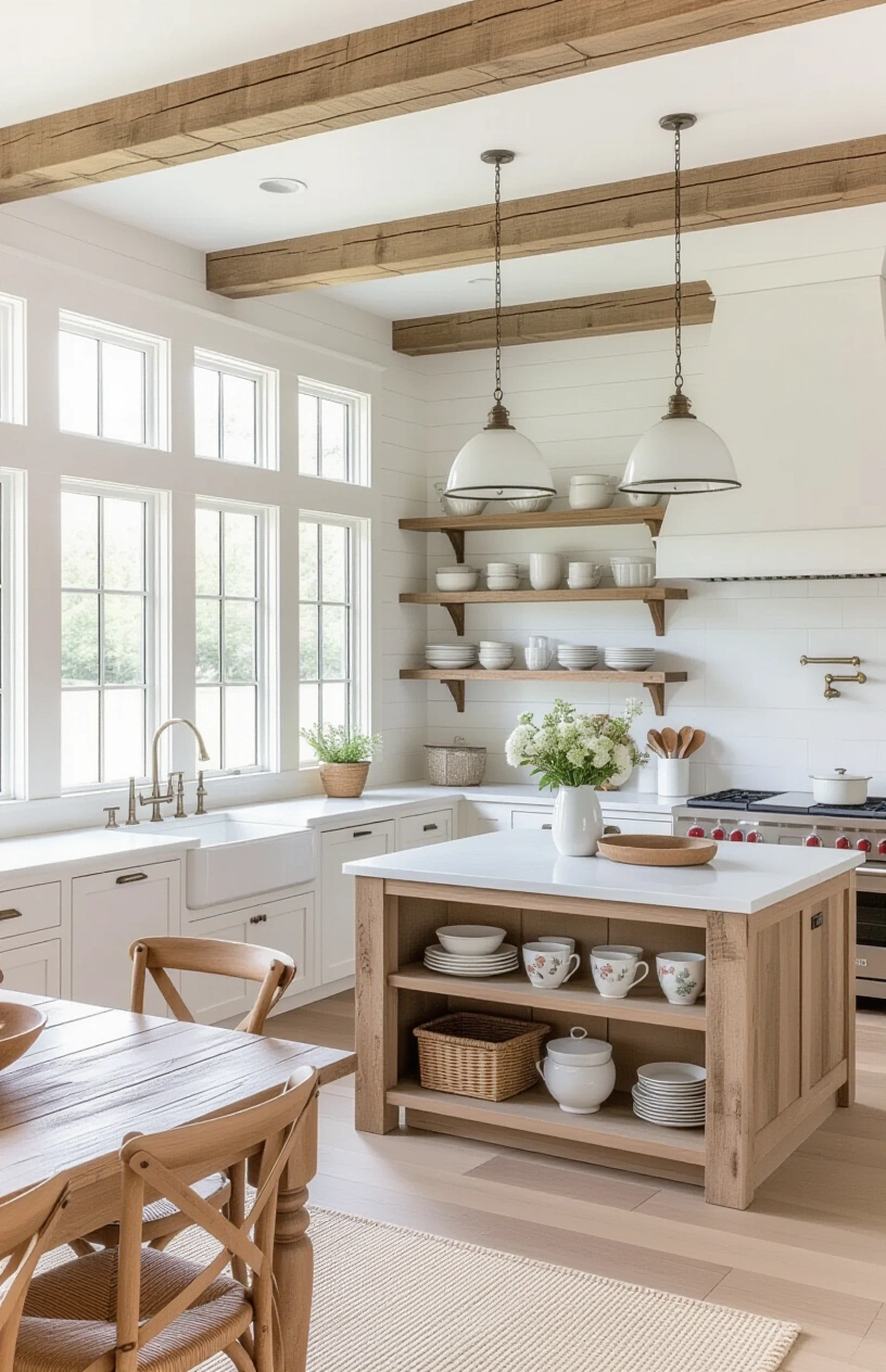 How to Style Your Open Shelving in the Kitchen (20 ideas) - Adding Vintage Tea Cups and Saucers for Charm