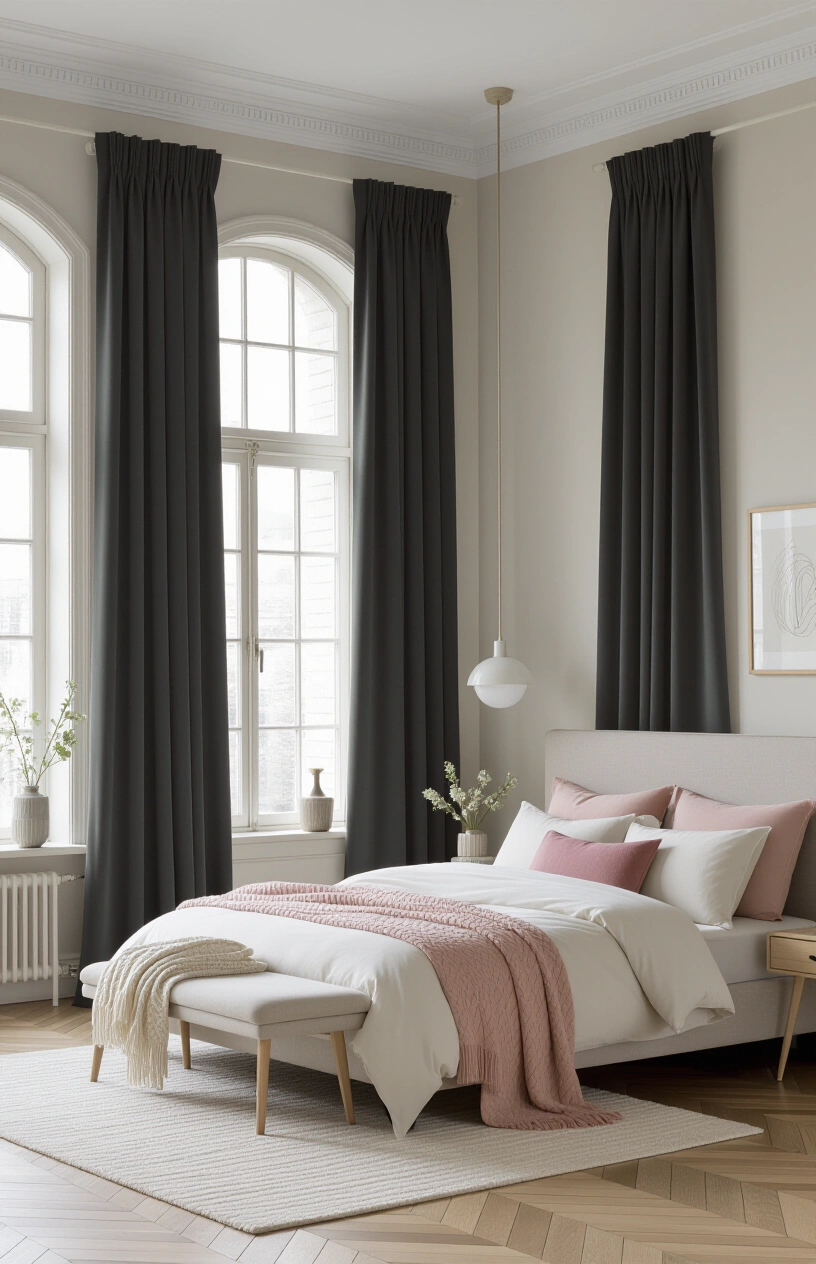 Create Your Dream Bedroom Sanctuary: 15 Calming Decor Ideas - Blackout Curtains for a Dark Sleep Environment