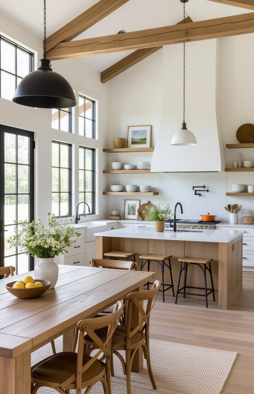 How to Style Your Open Shelving in the Kitchen (20 ideas) - Placing Small Artwork or Framed Prints
