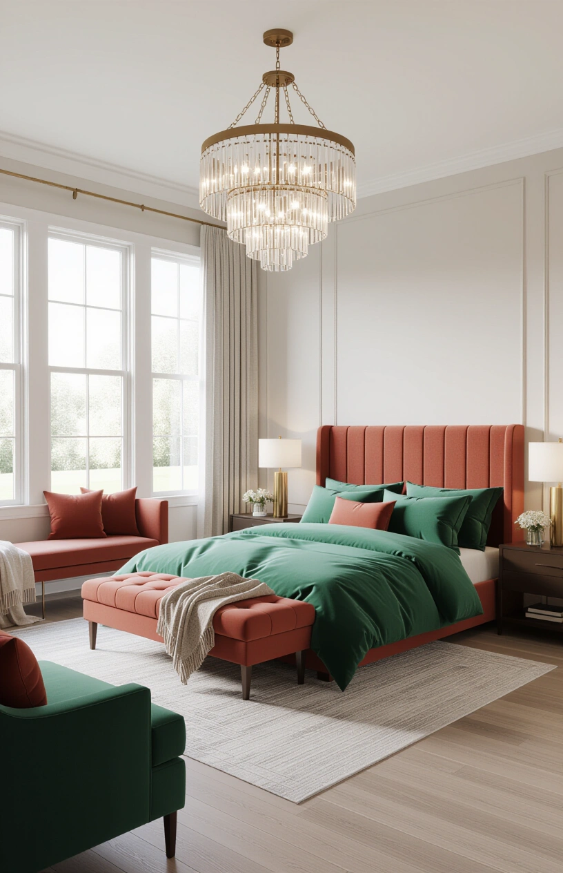 Create Your Dream Bedroom Sanctuary: 15 Calming Decor Ideas - Statement Chandelier with Crystal Accents