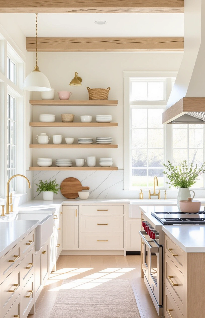 How to Style Your Open Shelving in the Kitchen (20 ideas) - Using a Consistent Color Palette for Cohesion